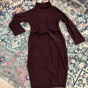 Gap maternity turtleneck sweater dress with tie belt- worn once!